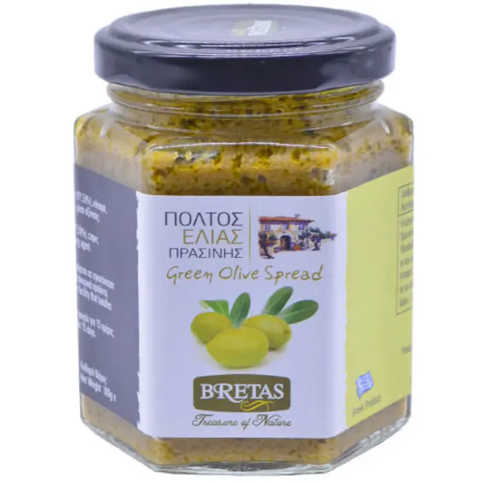 Bretas Pasta goene olijven Bretas Groene olijvenpasta 190 ml - Afbeelding 1