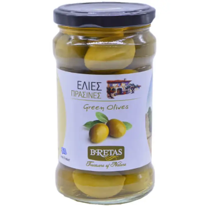 Bretas groene olijven met pit 314 ml Bretas Groene olijven 314 ml - Afbeelding 1