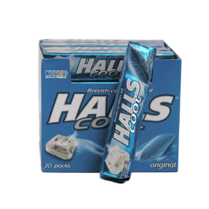 HALLS-rolletje-keelsnoepjes-Cool Halls Snoepjes Original Zonder Suiker 32 gr - Afbeelding 1