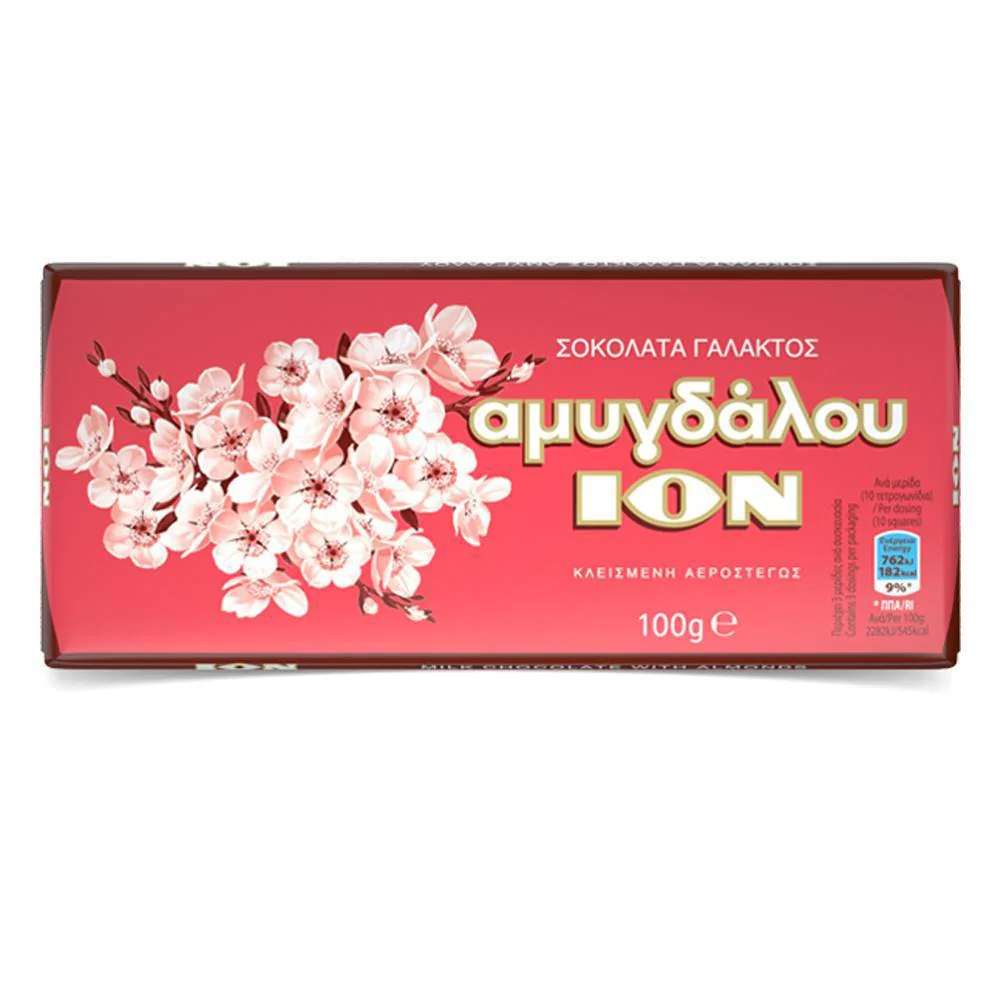 Ion-Almond-Chocolate-100g_2048x (1) ION chocolade amandel 100 gr - Afbeelding 1