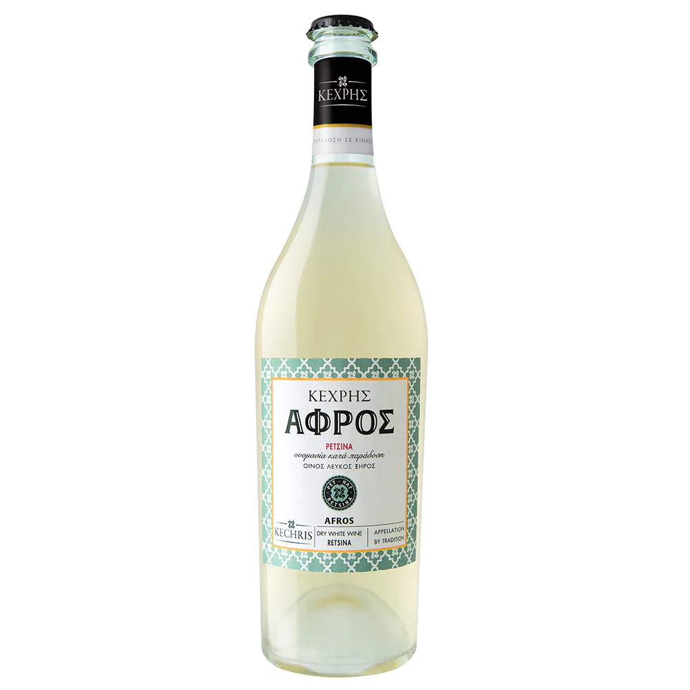 Kechris-Afros-Retsina-Pet-Nat-Griekse-Harswijn (1) Kechris - Afros retsina 750ml - Afbeelding 1