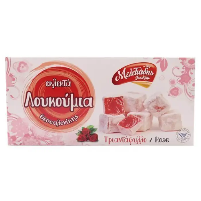 Meletiadis loukoumi rozen Meletiadis Loukoumi rozenblaadjes 300 gr - Afbeelding 1