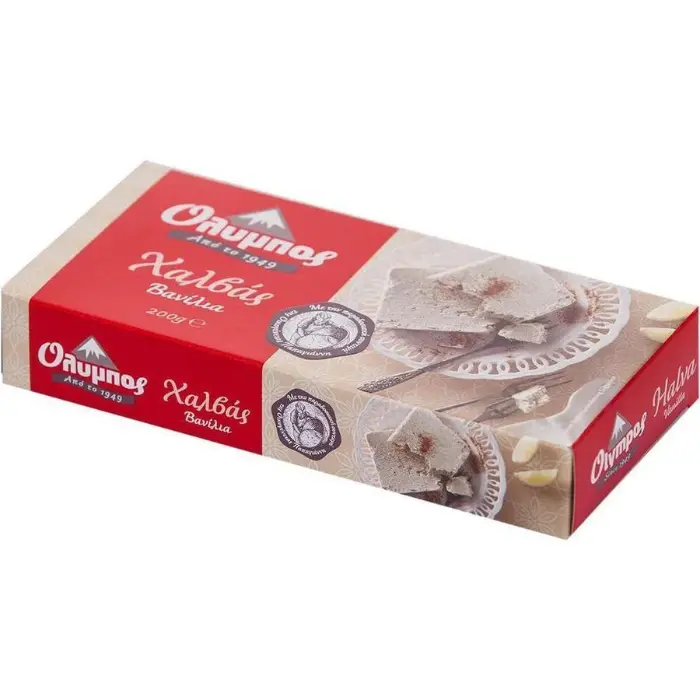 Olympos-Halva-Vanilla-250 gr Olympos Halvas vanille 250 gr - Afbeelding 1