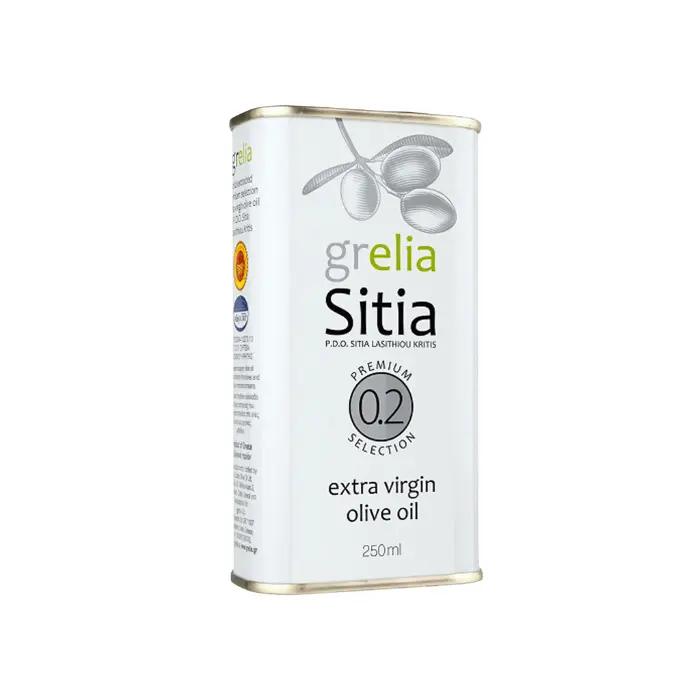 Sitia 750ml tin Grelia Extra Virgin Olijfolie Kreta 0,2% 750 ml - Afbeelding 1