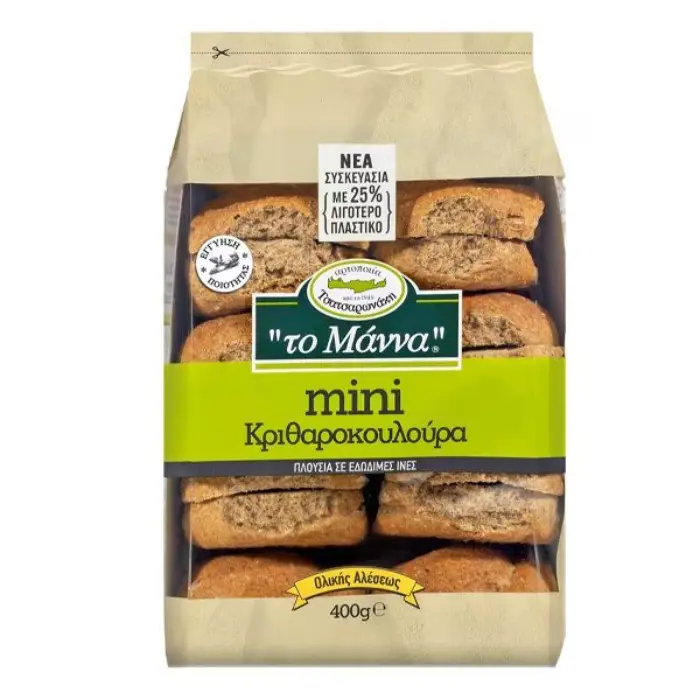 To Manna mini 400 gr To Manna Kritharokouloura daco's mini 400 gr - Afbeelding 1