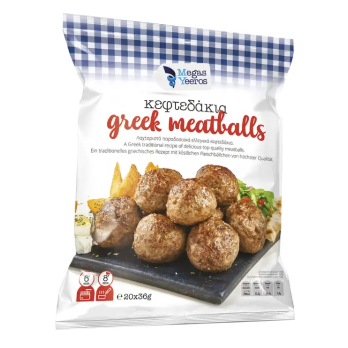megas-yeeros-gehaktballetjes-600 gr Mega Yeeros Griekse Gehaktballetjes 10 x 36 gr - Afbeelding 1