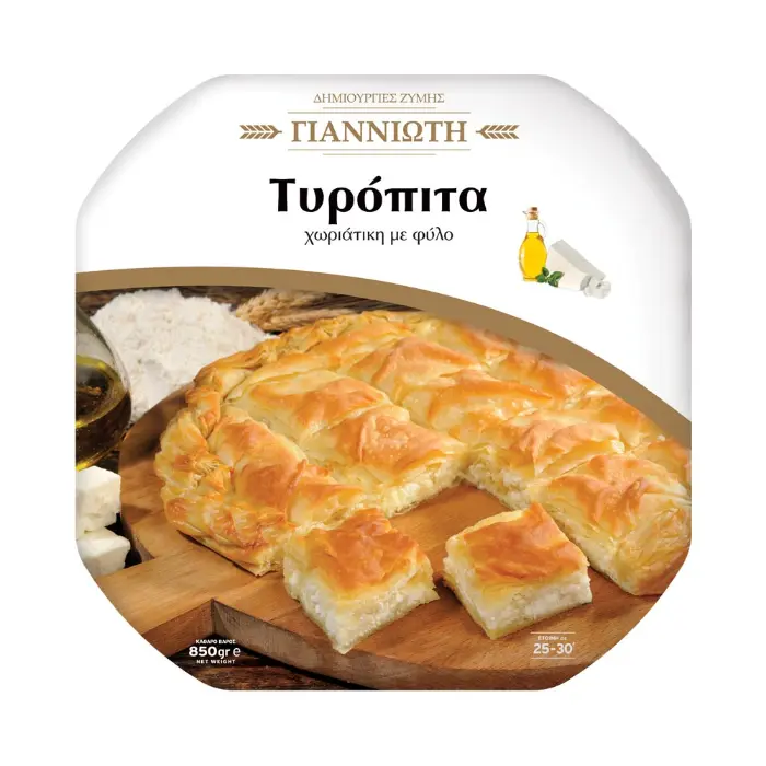 retail_tyropita_giannioti Giannioti Tyropita Choriatiki rond met Filo 850 gr - Afbeelding 1