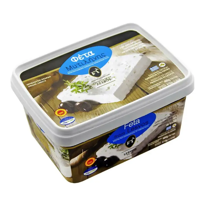 Feta-Mytlilinis-PDO-400g-Brine-Lesvos-Dairy (1) Feta Lesvos in wei 400 gr - Afbeelding 1