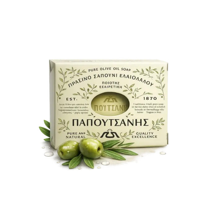Papoutsanis Papoutsanis Groene zeep van olijfolie 125 gr - Afbeelding 1