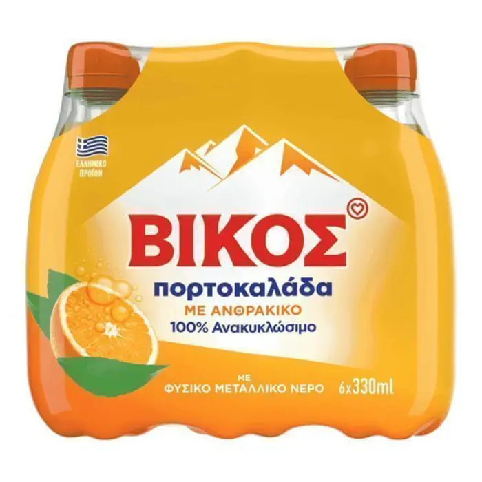 Vikos protokalada Vikos Sinaasappel 6 x 330 ml - Afbeelding 1