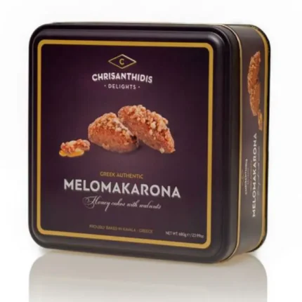 Chrisanthidis melomakarona 680 g tin Cadeau verpakking